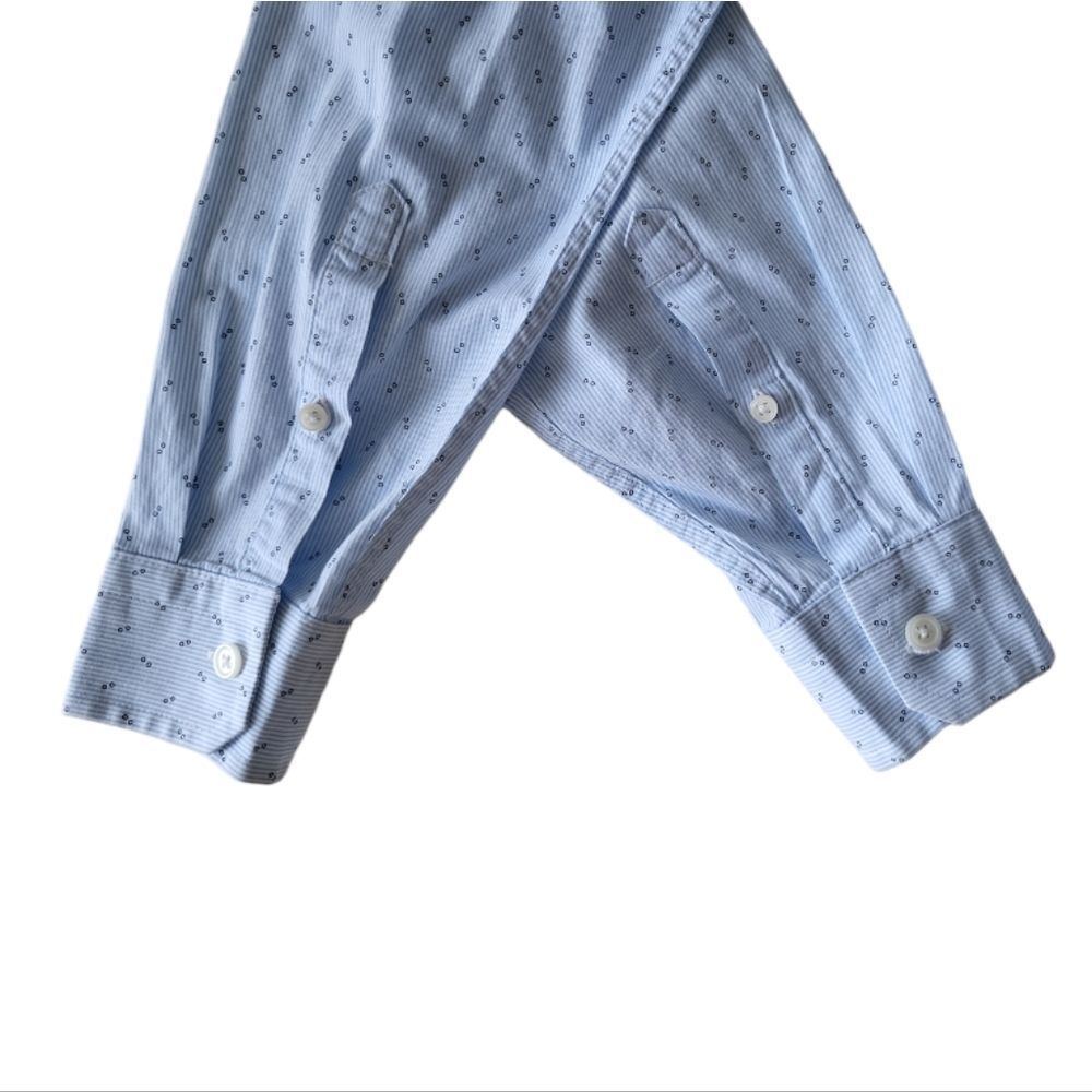 Express Blue Pattern Long-Sleeve Button-Front Men… - image 3